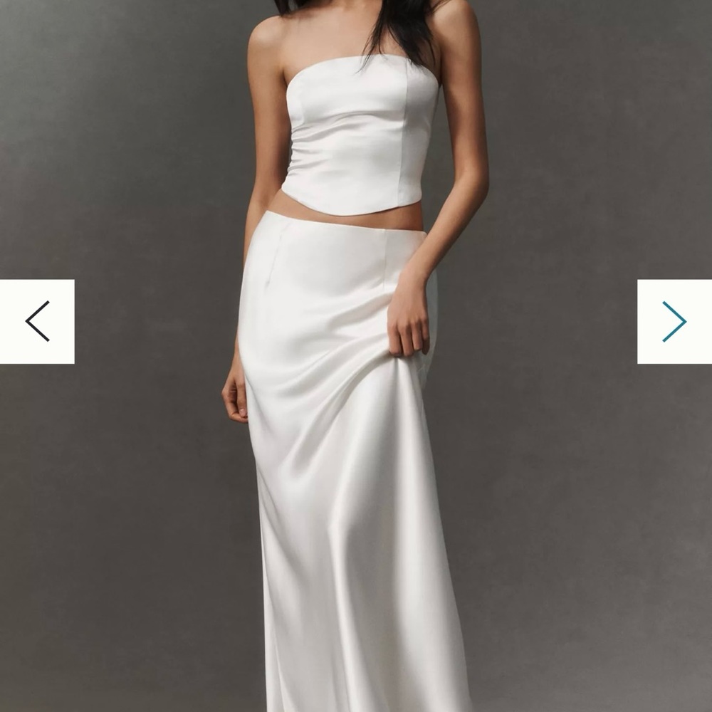 Anthropologie Mare Mare Vienna Satin Corset & Skirt set